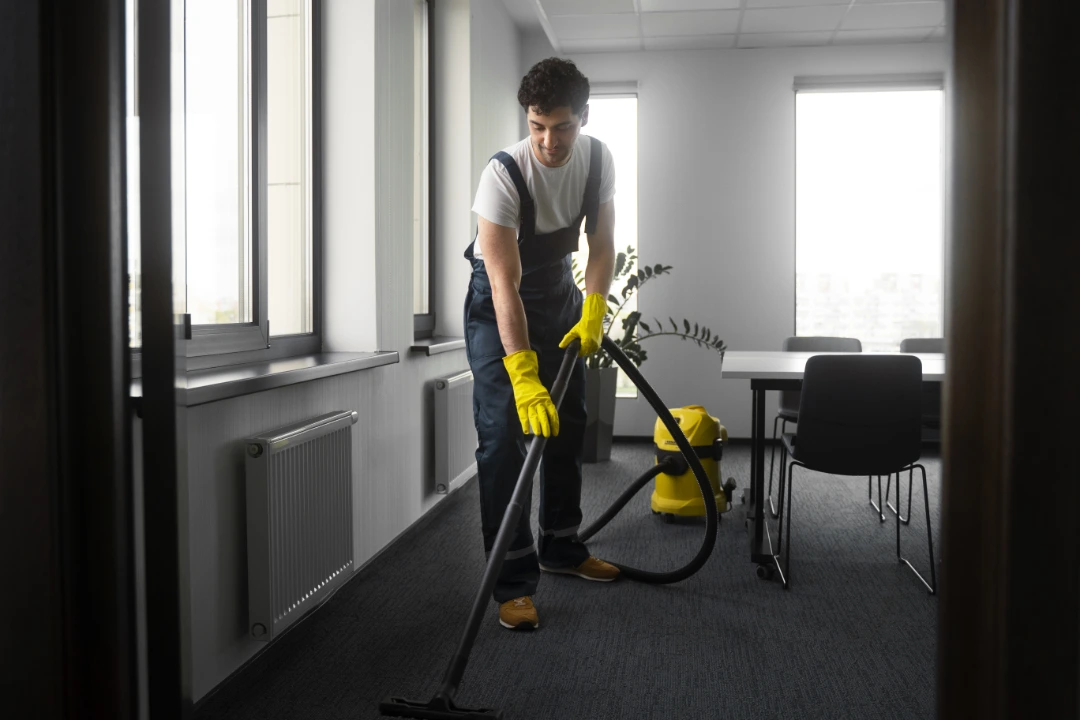 Carpet Shield Bend cleaning process technician at work