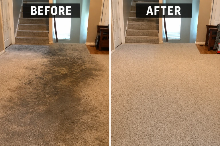 Carpet AFTER professional cleaning in Bend Oregon - Carpet Shield Bend