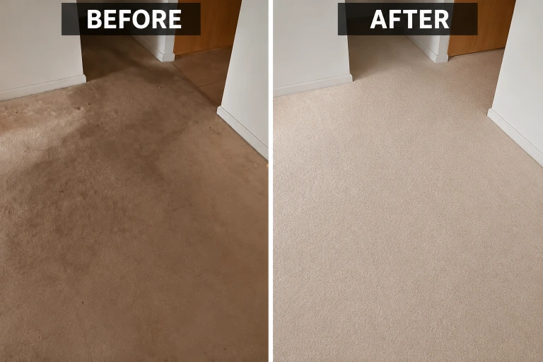 Carpet BEFORE professional cleaning in Bend Oregon - Carpet Shield Bend